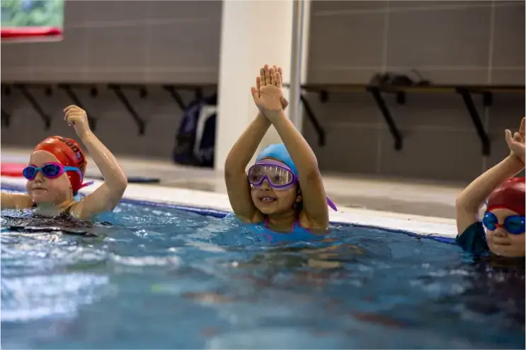 children in pool